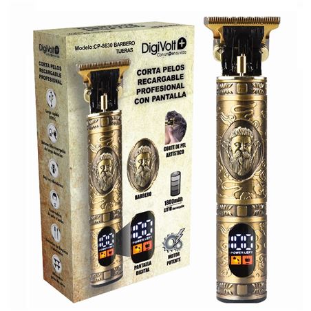 CORTAPELO METAL BARBERO TIJERAS RECARGABLE CON PANTALLA DIGIVOLT - CP8630