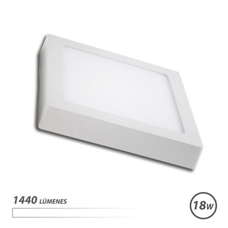DOWNLIGHT CUADRADO SOBRE PARED LED 18W LUZ BLANCA ELBAT - EB0326
