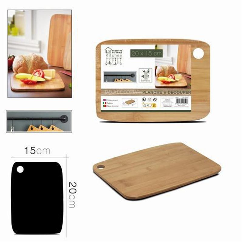 TABLA DE CORTAR DE BAMBU 20X15CM URBAN LIVING - 229952.