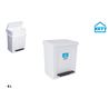 PAPELERA CON PEDAL Y CUBETA INTERIOR 8 LITROS BLANCA - KT2414K050.