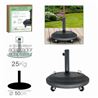 SOPORTE PARA SOMBRILLA CEMENTO NEGRO CON RUEDAS 25KG - 23905.