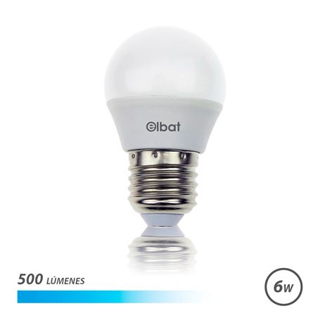 BOMBILLA LED G45 | 6W | 500LM | E27 | LUZ FRIA | ELBAT - EB0487