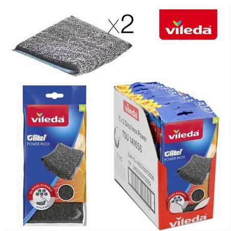 PACK 2 ESTROPAJOS FIBRA VERDE ULTRA FRESH VILEDA - 10975.
