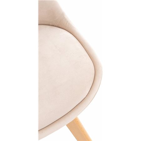 PACK 2 SILLAS DESIGN D400 TELA BEIGE MUVIP - MV0495-2