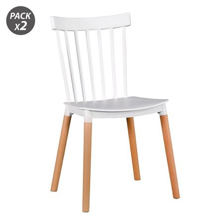 PACK 2 SILLAS DESIGN D800 BLANCAS MUVIP - MV0500