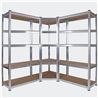 ESTANTERIA METÁLICA ESQUINERA GALVANIZADA 5 BALDAS 180X90X40X90CM BLIM - BL0400-2