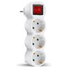 BASE MULTIPLE 3 TOMAS CON INTERRUPTOR ELBAT - EB0492-1