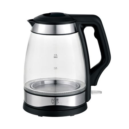 HERVIDOR DE AGUA CRISTAL INOX 1.7 LITROS 2200W MUVIP - MV0482