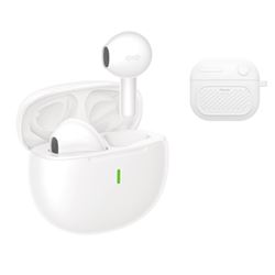 AURICULARES TWS X26 | FUNDA DE SILICONA + CORDÓN | BLANCO XO - XOX26WH