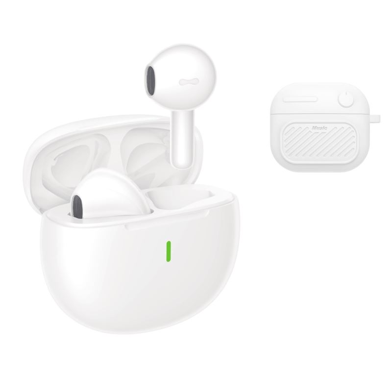 AURICULARES TWS X26 | FUNDA DE SILICONA + CORDÓN | BLANCO XO - XOX26WH