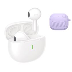 AURICULARES TWS X26 | FUNDA DE SILICONA + CORDÓN | VIOLETA XO - XOX26PU
