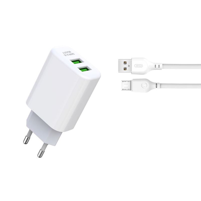 PACK CARGADOR DE CORRIENTE L85C 2.4A + CABLE MICRO USB XO - XOL85CMC