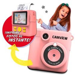 CÁMARA PHOTO CREATOR DE IMPRESIÓN INSTANTÁNEA ALL IN ONE ROSA CAMVIEW - CV0240