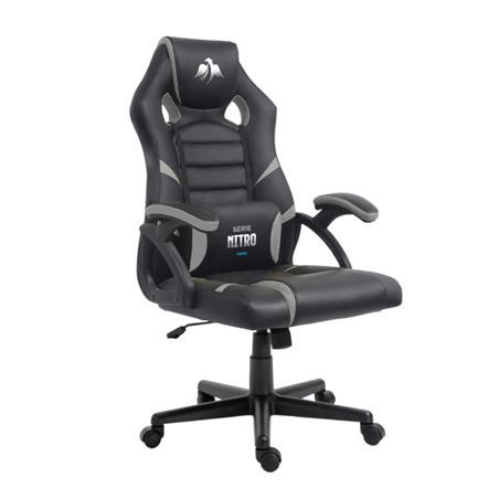SILLA GAMING SERIE NITRO NEGRO/GRIS CROMAD - CR1139