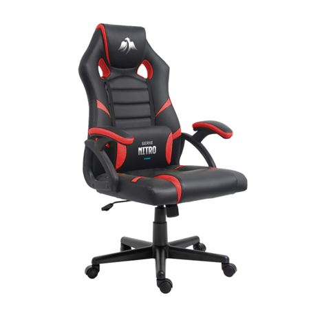SILLA GAMING SERIE NITRO NEGRO/ROJO CROMAD - CR1140
