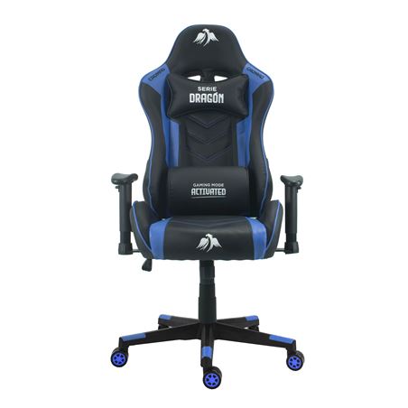 SILLA GAMING SERIE DRAGÓN AZUL CROMAD - CR1144