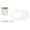 SET 4 BANDEJAS REDONDAS CON BLONDA 16CM ALGON - BA01043175321
