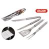 SET 3 ACCESORIOS BARBACOA SILVER ALGON - BY01012366980.