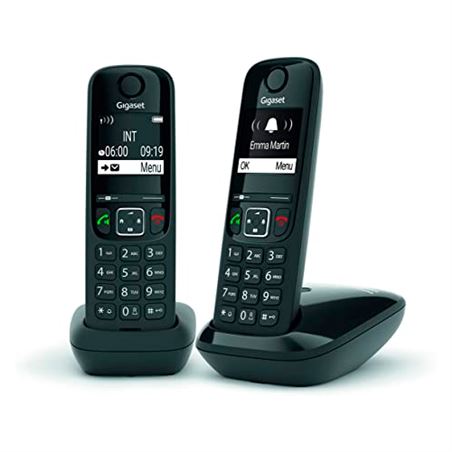 TELEFONO INALAMBRICO GIGASET AS690 DUO NEGRO - L36852-H2816-D201