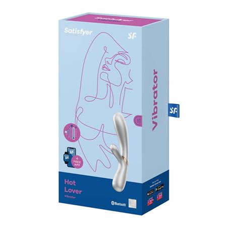 VIBRADOR HOT LOVER SILVER/CHAMPAGNE APP SATISFYER - 4061504002514-1