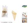 PACK 10 CONOS MADERA APERITIVOS 15.5CM ALGON - BA01019176440.