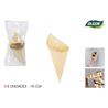 PACK 8 CONOS MADERA APERITIVOS 18CM ALGON - BA01019176441.