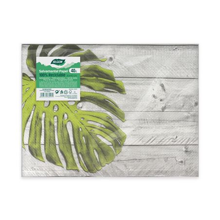 PACK 40 SALVAMANTELES HOJA HABANA 30X40 ALGON - BA01112276457.
