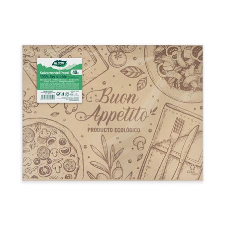 PACK 40 SALVAMANTELES BUON APPETITO 30X40 ALGON - BA01112276459.
