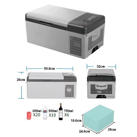 NEVERA DE COMPRESOR PORTATIL 15 LITROS 45W MUVIP - MV0472ESP