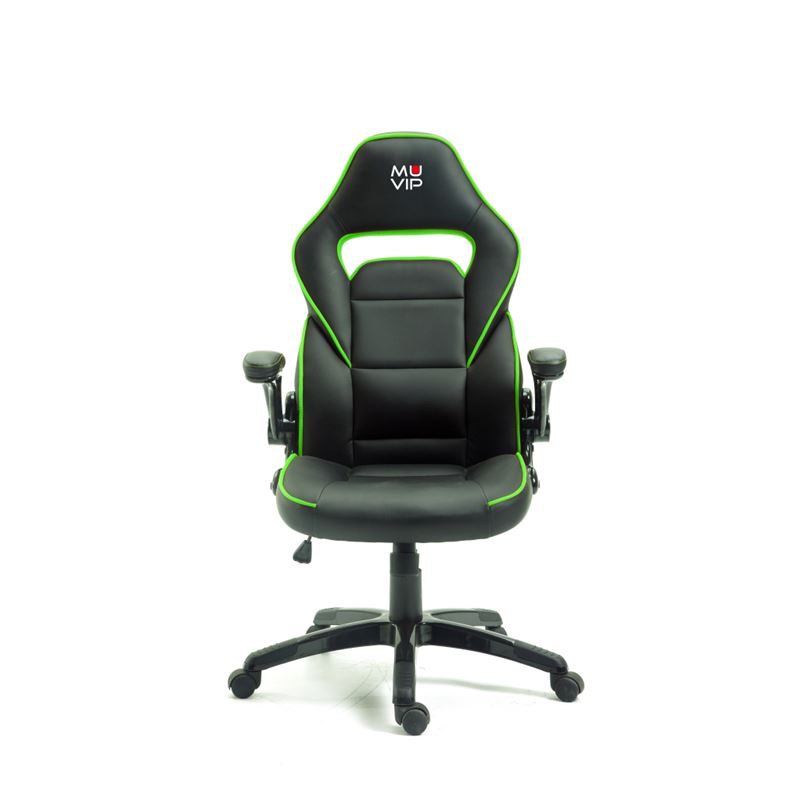 SILLA GAMING GM400 NEGRO/VERDE MUVIP - MV0126 (1)