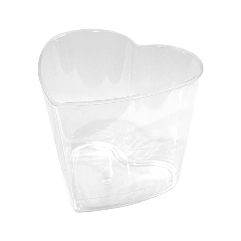 PACK 10 BOL DEGUSTACION PLASTICO REUTILIZABLE CORAZON 5.5X4CM ALGOM - BA01054576304.