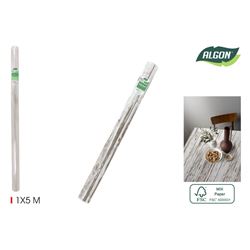 ROLLO MANTEL DE PAPEL 1 X 5 METROS EFECTO MADERA - BA12029976463.