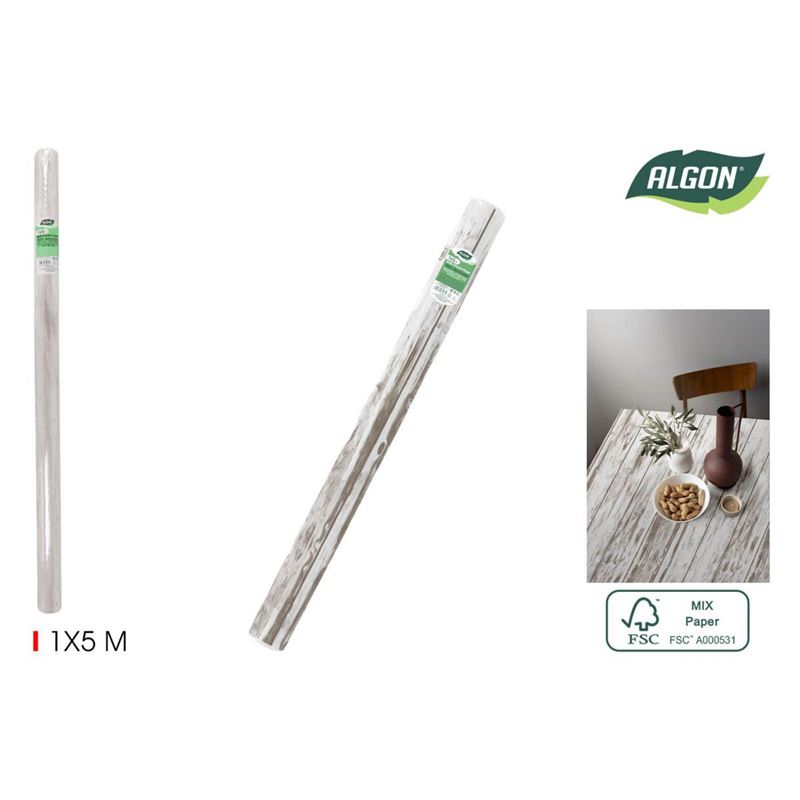 ROLLO MANTEL DE PAPEL 1 X 5 METROS EFECTO MADERA - BA12029976463.