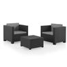 CONJUNTO DE JARDIN 2 SILLAS + MESA DIVA TETE BERNER - 75380