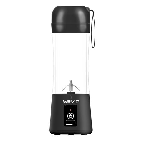 BATIDORA DE VASO PORTÁTIL RECARGABLE 380ML NEGRA MUVIP - MV0544