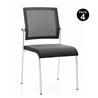 LOTE 4 SILLAS CONFIDENTE DESIGN APILABLES ESTRUCTURA METÁLICA CROMAD - CR1152