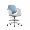 SILLA / TABURETE DE OFICINA TOP WORK AZUL CROMAD - CR1153