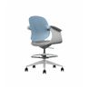 SILLA / TABURETE DE OFICINA TOP WORK AZUL CROMAD - CR1153-4
