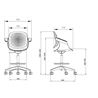 SILLA / TABURETE DE OFICINA TOP WORK AZUL CROMAD - CR1153-5