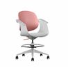 SILLA / TABURETE DE OFICINA TOP WORK ROJO CROMAD - CR1155