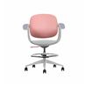 SILLA / TABURETE DE OFICINA TOP WORK ROJO CROMAD - CR1155-1