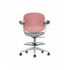 SILLA / TABURETE DE OFICINA TOP WORK ROJO CROMAD - CR1155-2