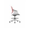 SILLA / TABURETE DE OFICINA TOP WORK ROJO CROMAD - CR1155-3