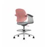 SILLA / TABURETE DE OFICINA TOP WORK ROJO CROMAD - CR1155-4