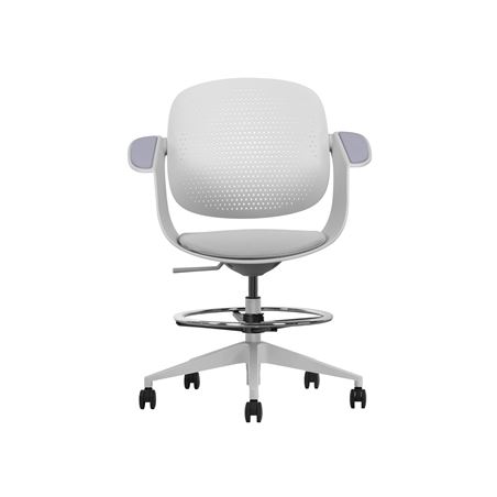 SILLA / TABURETE DE OFICINA TOP WORK GRIS CLARO CROMAD - CR1154-1