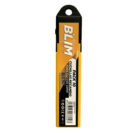 PACK 10 CUCHILLAS RECAMBIO PARA CUTTERS 25 MM BLIM - BL0397