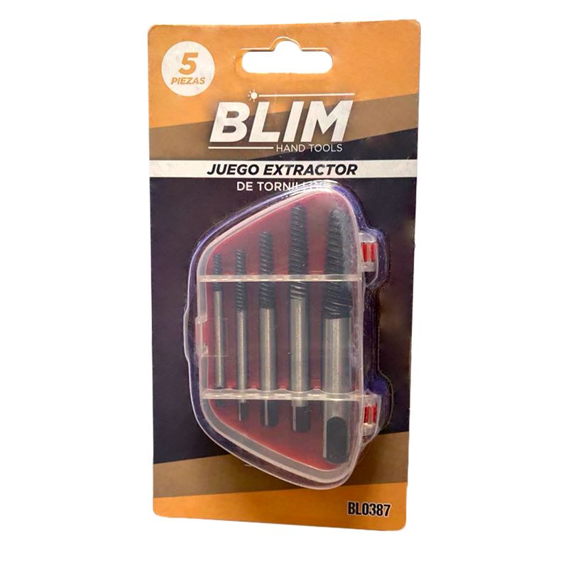 JUEGO EXTRACTOR DE TORNILLOS 5 PCS BLIM - BL0387