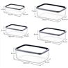 SET 5 TUPPER RECTANGULARES ROSA 330-530-850-1300-2100ML - 04132-1