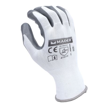 GUANTES DE PROTECCION POLIESTER + NITRILO XL MADER - 96312-1