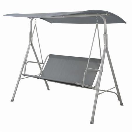 BALANCIN DE 3 PLAZAS ANTRACITA 170X120X153CM - 77652.